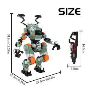 7274 Vanguard Class Mecha Building Model Kit,Titan Game Mecha Robot Action Figures Building Block Toy, an Striking Collectible Toy That Makes a Great Christmas Birthday Present (1057 Pcs)