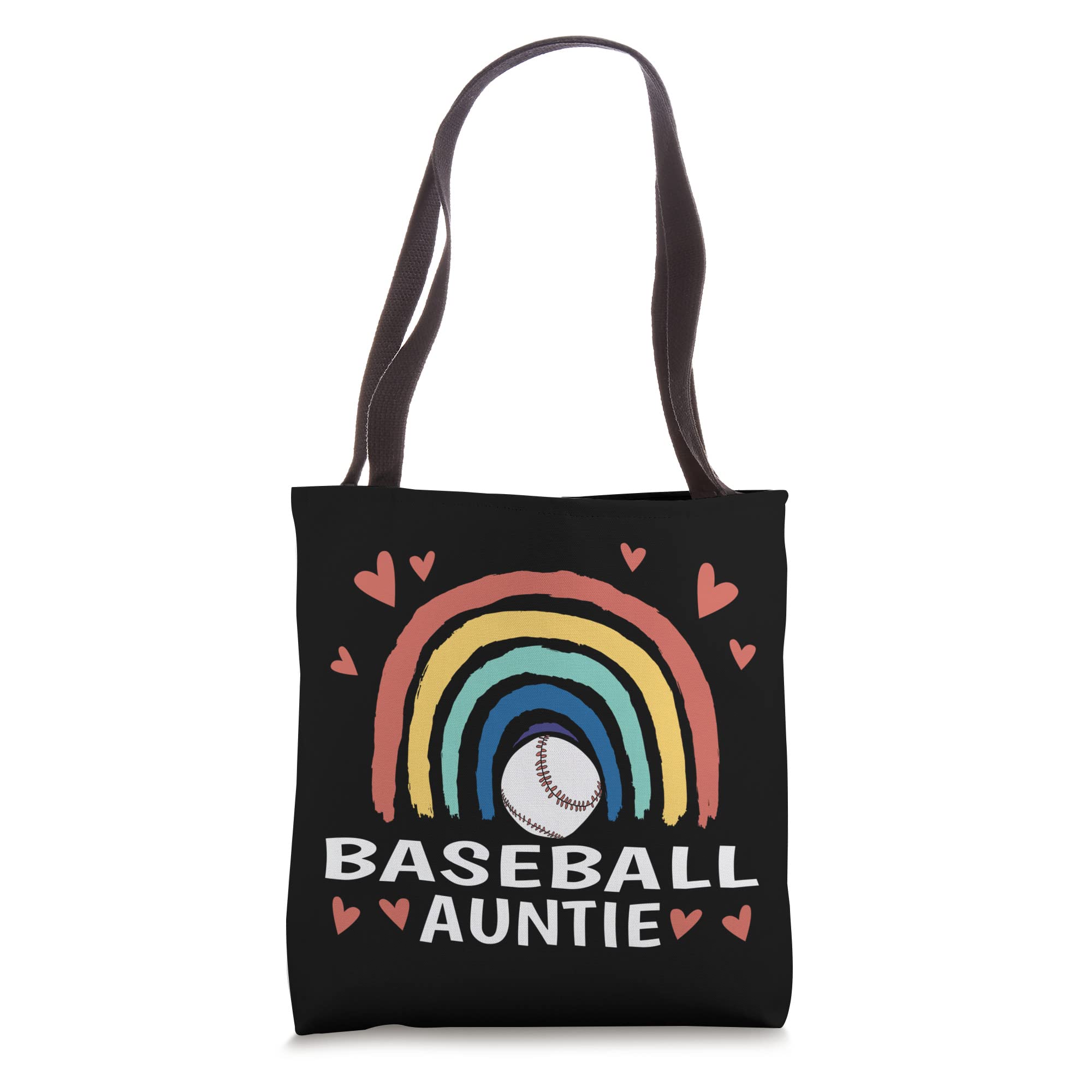 Leopard Rainbow Family Matching Baseball Auntie Tote Bag