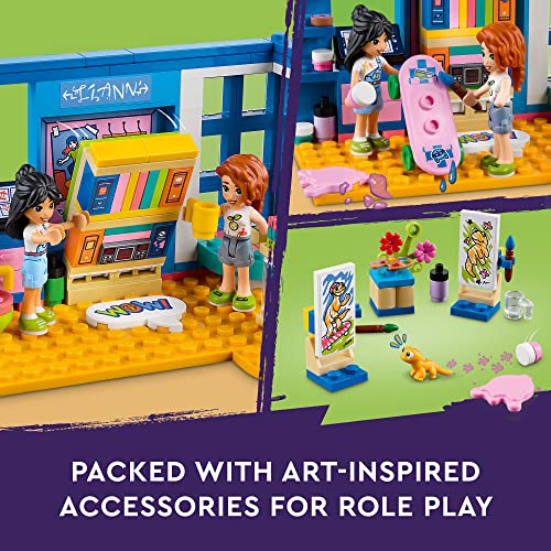 LEGO Friends Liann's Room 41739, Art-Themed Bedroom Playset with Liann & Autumn Mini-Dolls, Collectible Toy for Girls and Boys 6 Plus Years Old