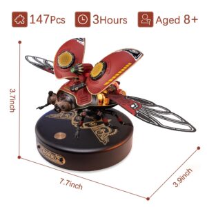 ROKR Mechanical Puzzles Scout Beetle, 3D Metal Model Kits for Adults to Build, STEM Toys Building Sets for Teens, Halloween/Christmas/Birthday Gifts for Boys Ages 14+ (Scout Beetle)