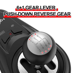 PXN A7 Shifter, 6 +1 Shifter with Handbrake Button and Shift Button for High&Low Gear Universal Shifter for PC(A7)