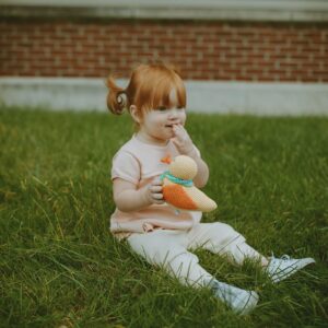 Pebble | Handmade Duck Rattle - Yellow | Crochet | Fair Trade | Pretend | Imaginative Play | Machine Washable