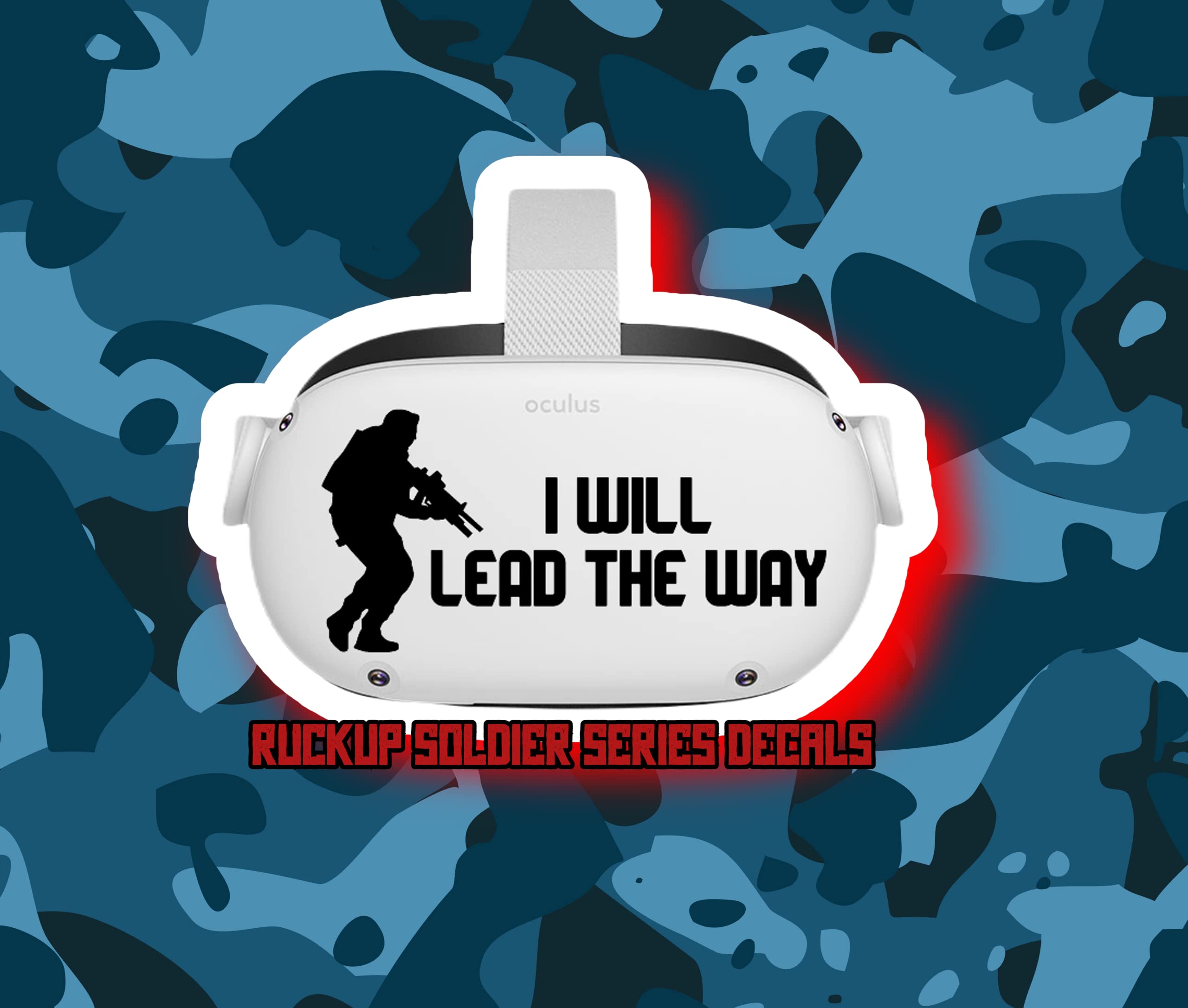 I will lead the way - RuckUp Soldier Series Decals - Oculus Quest 2 - Decals - Black