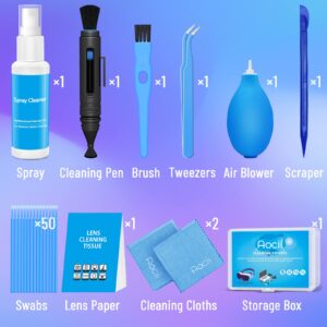 VR Headset Cleaning Kit, VR Lens Cleaner, Lens Pen Cleaner Kit for Oculus Quest 2/Hololens 2/Xbox/PS4/Wii, Cleaning kit for Camera Game Controller VR Accessories, Phone Cleaning Kit Blue