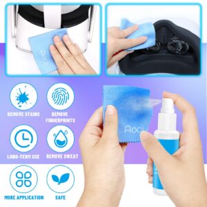 VR Headset Cleaning Kit, VR Lens Cleaner, Lens Pen Cleaner Kit for Oculus Quest 2/Hololens 2/Xbox/PS4/Wii, Cleaning kit for Camera Game Controller VR Accessories, Phone Cleaning Kit Blue