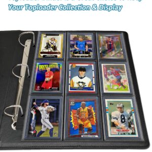 Toploader Binder Pages for Trading & Sports Card Toploader Storage, 9 Pocket Double-Sided Toploader Binder Sheets for TCG Toploaders, 252 Pockets