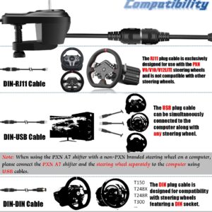 PXN A7 Shifter, 6 +1 Shifter with Handbrake Button and Shift Button for High&Low Gear Universal Shifter for PC(A7)