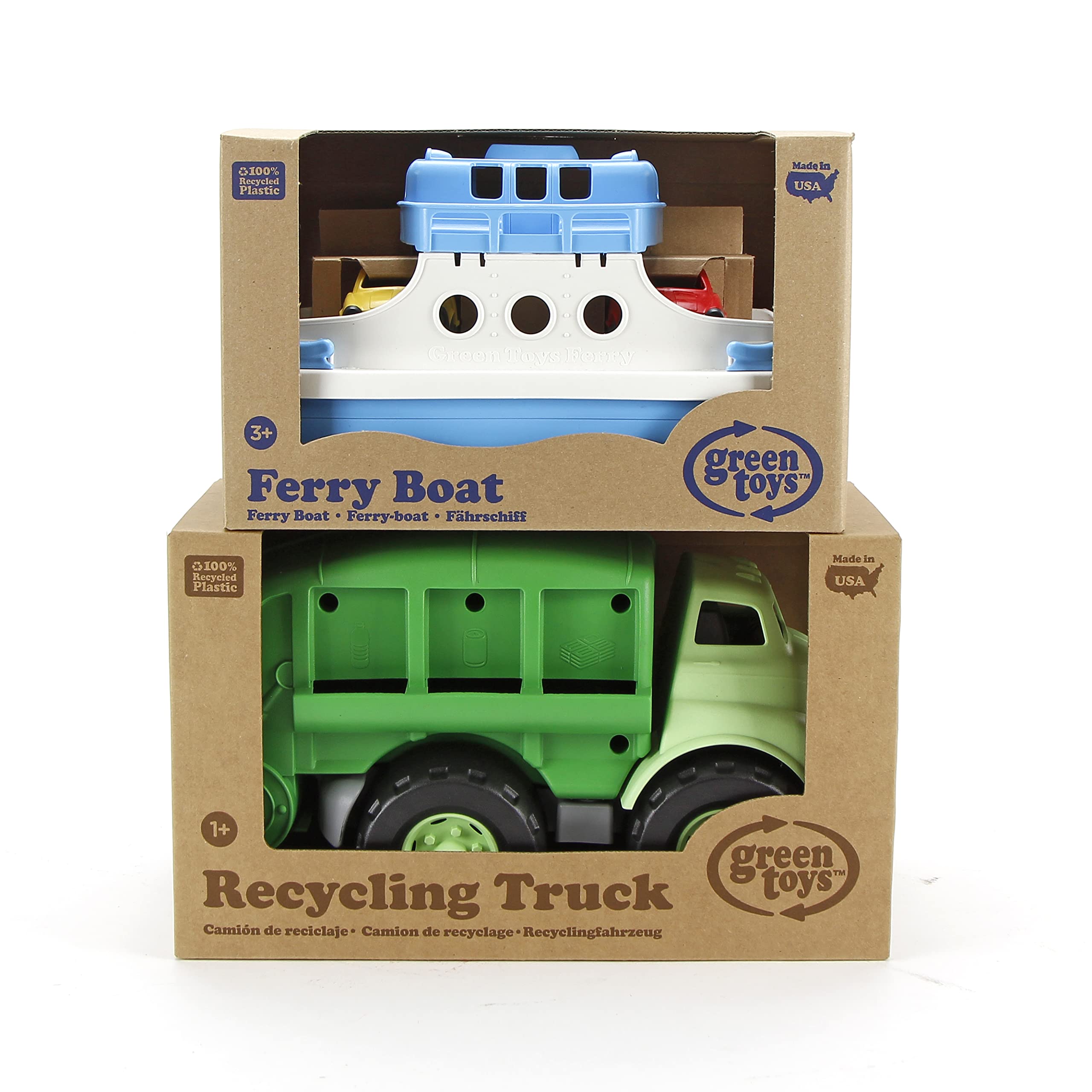 Green Toys Ferry Boat and Recycling Truck Bundle