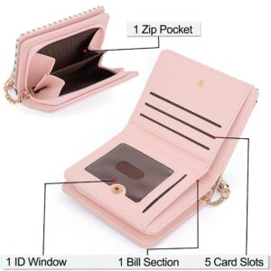 UTO Wallet for Girls Cute Cat Leather Vegan Small Women Card Holder Kawaii Coin Purse with Tassel