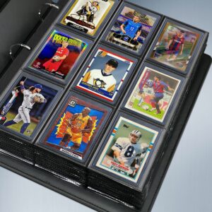 Toploader Binder Pages for Trading & Sports Card Toploader Storage, 9 Pocket Double-Sided Toploader Binder Sheets for TCG Toploaders, 252 Pockets