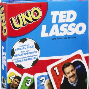 Mattel Games ​UNO Ted Lasso Card Game for Teens & Adults Inspired by The Popular Series for Game Night, Travel & Camping