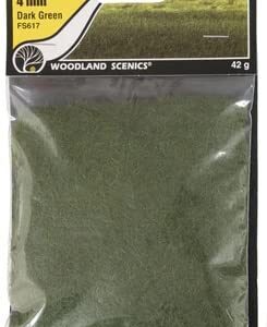 Woodland Scenics Static Grass, Light Green, Medium Green, and Dark Green, 4mm (Pack of 3) - with Make Your Day Paintbrushes