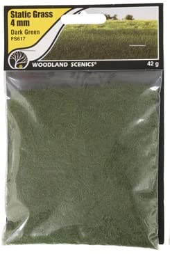 Woodland Scenics Static Grass, Light Green, Medium Green, and Dark Green, 4mm (Pack of 3) - with Make Your Day Paintbrushes