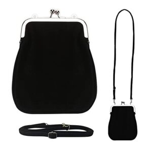 Wild & Bold Small Crossbody Bags For Women Black Cross Body Purses Mini Cell Phone Shoulder Bag Canvas Travel Crossbody Sling Bags for Women