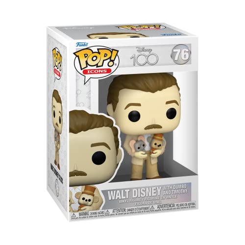 Funko Pop! Icons: Disney 100 - Walt Disney with Dumbo and Timothy, Walt Disney