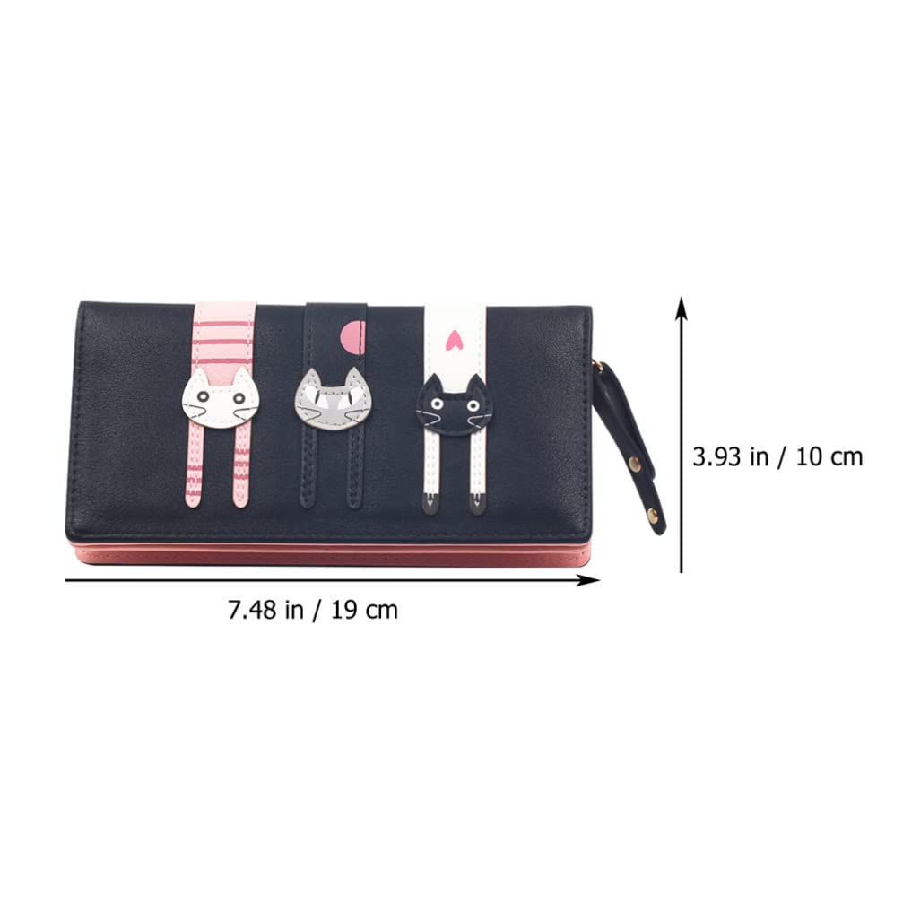 CALLARON Mini Clutch PU Leather Wallet Long Women's Wallet Fashionable and Cute Long Wallet Ladies Student Wallet Kids Wallet