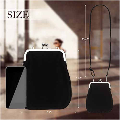 Wild & Bold Small Crossbody Bags For Women Black Cross Body Purses Mini Cell Phone Shoulder Bag Canvas Travel Crossbody Sling Bags for Women