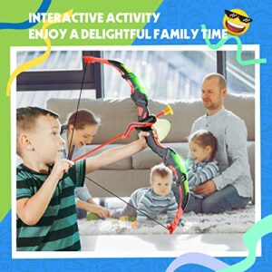 BELLOCHIDDO 2 Set Bow and Arrow for Kids 8-12 - LED Light Up Kids Archery Set with 2 Bow 16 Suction Cup Arrows, 2 Target & 2 Quiver, Indoor & Outdoor Play Toys for 4-7 8-12 Year Old Boys