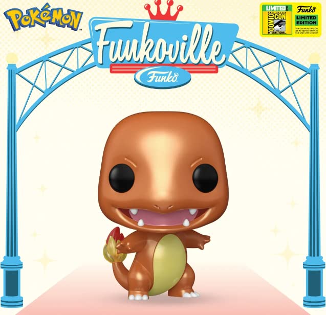 Funko Pop! Pokemon Charmander (Metallic) SDCC Shared Exclusive w/ Sticker 2022