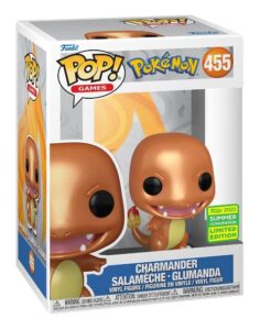 funko pop! pokemon charmander (metallic) sdcc shared exclusive w/ sticker 2022