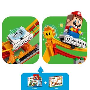 LEGO Super Mario Lava Wave Ride Expansion Set 71416, with Fire Bro and 2 Lava Bubbles Figures, Collectible Toy to Combine with a Starter Course Game