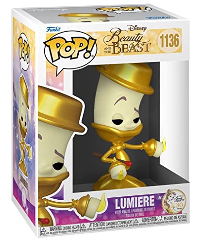 POP Disney: Beauty and The Beast - Lumiere Funko Vinyl Figure (Bundled with Compatible Box Protector Case), Multicolor, 3.75 inches