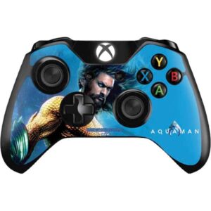 skinit decal gaming skin compatible with xbox one controller - officially licensed warner bros aquaman son of the land and seas design