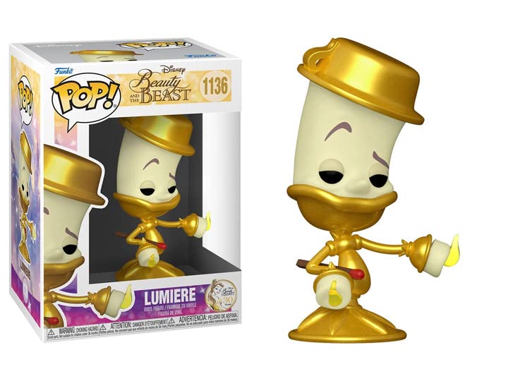 POP Disney: Beauty and The Beast - Lumiere Funko Vinyl Figure (Bundled with Compatible Box Protector Case), Multicolor, 3.75 inches