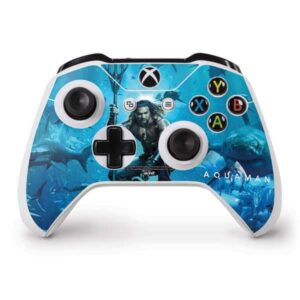 skinit decal gaming skin compatible with xbox one s controller - officially licensed warner bros aquaman king of the seas design