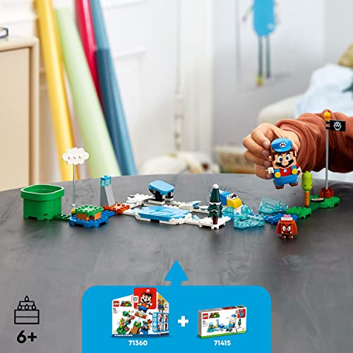 LEGO Super Mario Ice Mario Suit and Frozen World Expansion Set 71415, Collectible Buildable Game with Figure Costume Plus Cooligan and Goomba Enemy Figures