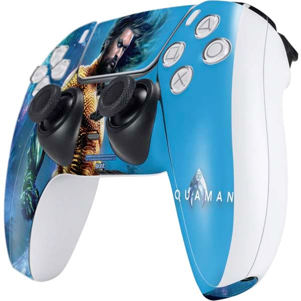 Skinit Decal Gaming Skin Compatible with PS5 Controller - Officially Licensed DC Comics Aquaman Movie Arthur Curry Poster Design