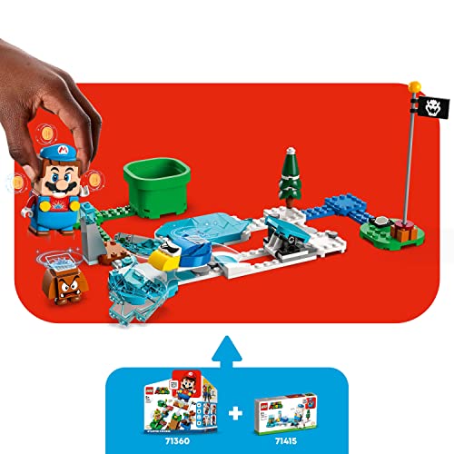 LEGO Super Mario Ice Mario Suit and Frozen World Expansion Set 71415, Collectible Buildable Game with Figure Costume Plus Cooligan and Goomba Enemy Figures