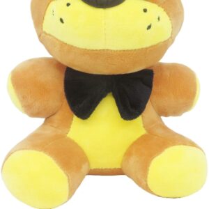 KEOGAU Golden Freddy Black Hat ( in Stock US) - Five Nights Freddy's - Fazbear Collectible Figure - F-N-A-F Nightmare Plush (Golden Bear ) 7''/Toy, Golden Bear Black Hat