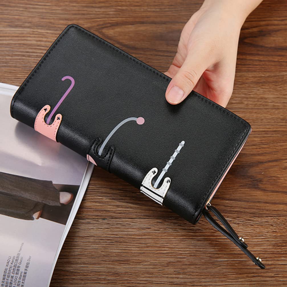 CALLARON Mini Clutch PU Leather Wallet Long Women's Wallet Fashionable and Cute Long Wallet Ladies Student Wallet Kids Wallet