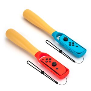 Baseball Bat Handle Grip, CODOGOY Baseball Stick Game Accessories Compatible with Nintendo Switch OLED/ Nintendo Switch, Small Handle Somatosensory Baseball Grip NS Left & Right Handle（2PCS）