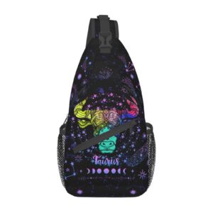 taurus constellation sling bag chest bag zodiac sign crossbody bags for men women