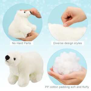 Funtery 7 Pieces Large Stuffed Arctic Animals Set Cute Plush Stuffed Ocean Animal Include Seal Polar Bear Penguin Plush Sea Creature Toys Set for Birthday Wedding Party Favor Gift(Ocean Animals)