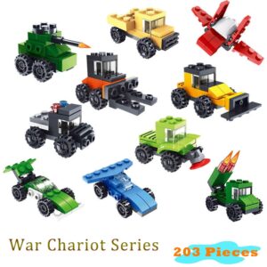 Uvini 30 Boxes Military Vehicles and Engineering Cars Building Brick Sets, 3D Assembly Cars Truck Helicopter for Party Favors, Kids Prizes, Mini Building Block Car Toys for Boys and Girls