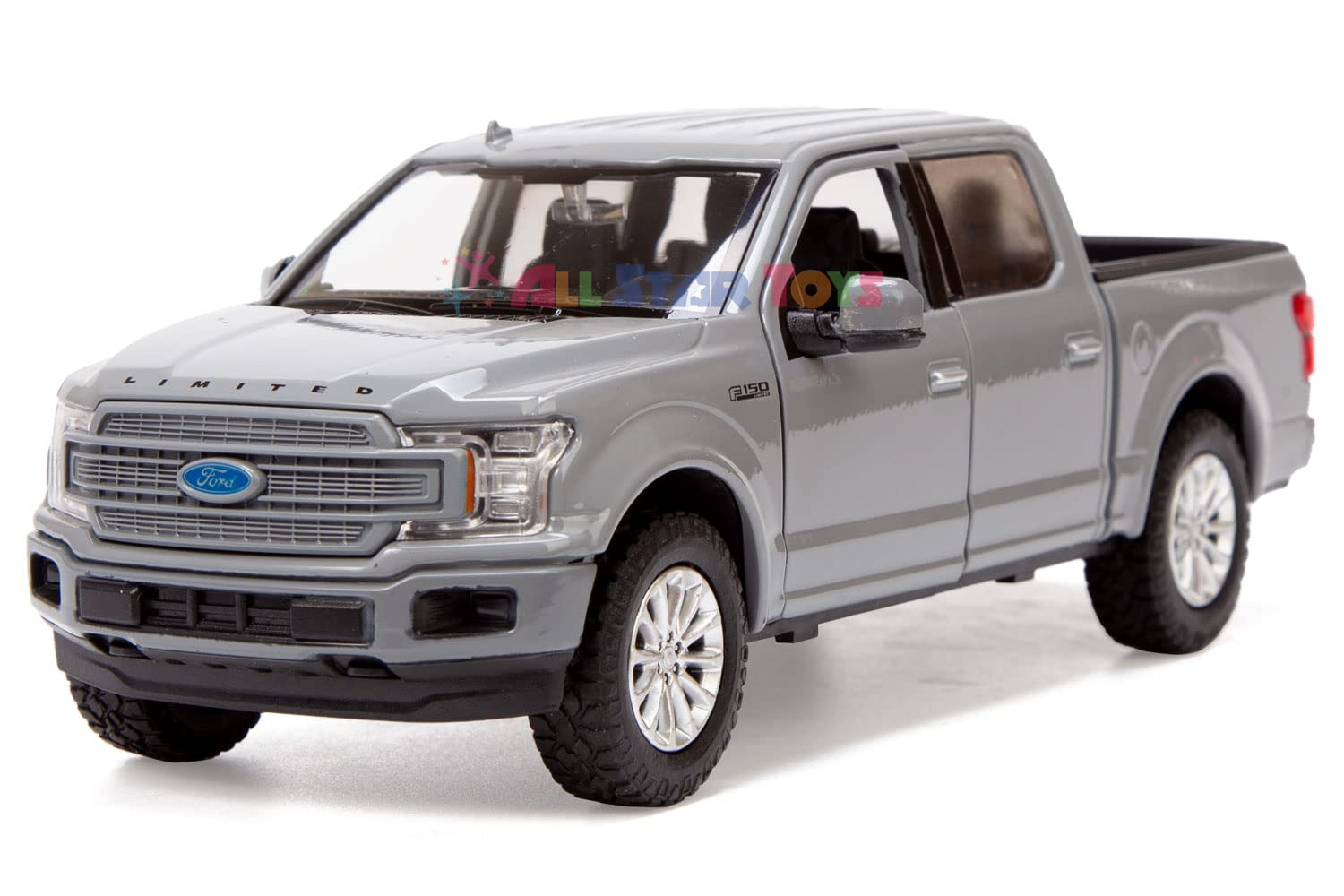 Motormax All Star Toys Exclusive 2019 Ford F-150 Limited Crew Cab Pickup Truck Abyss Gray 1/24 Diecast Model Car 79364 Grey