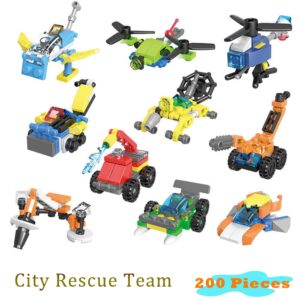 Uvini 30 Boxes Military Vehicles and Engineering Cars Building Brick Sets, 3D Assembly Cars Truck Helicopter for Party Favors, Kids Prizes, Mini Building Block Car Toys for Boys and Girls