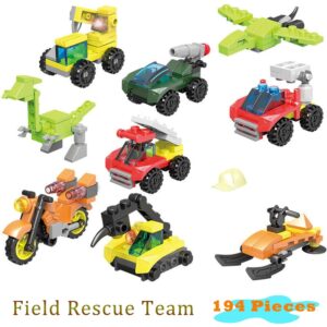 Uvini 30 Boxes Military Vehicles and Engineering Cars Building Brick Sets, 3D Assembly Cars Truck Helicopter for Party Favors, Kids Prizes, Mini Building Block Car Toys for Boys and Girls