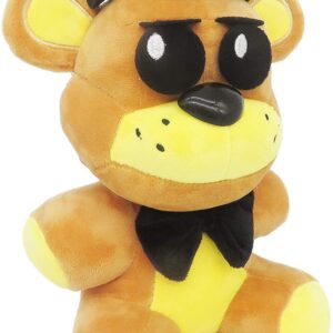 KEOGAU Golden Freddy Black Hat ( in Stock US) - Five Nights Freddy's - Fazbear Collectible Figure - F-N-A-F Nightmare Plush (Golden Bear ) 7''/Toy, Golden Bear Black Hat