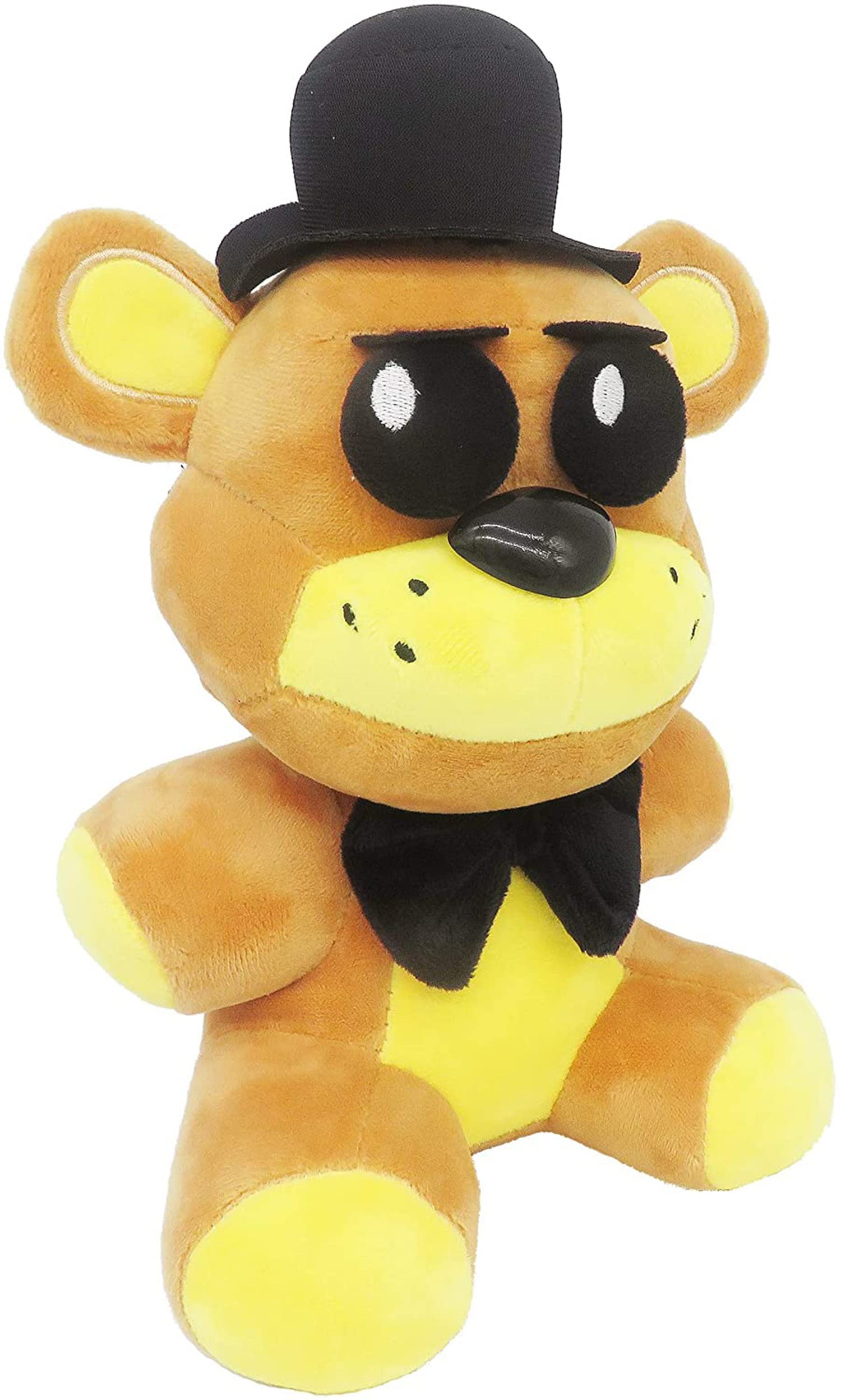 KEOGAU Golden Freddy Black Hat ( in Stock US) - Five Nights Freddy's - Fazbear Collectible Figure - F-N-A-F Nightmare Plush (Golden Bear ) 7''/Toy, Golden Bear Black Hat