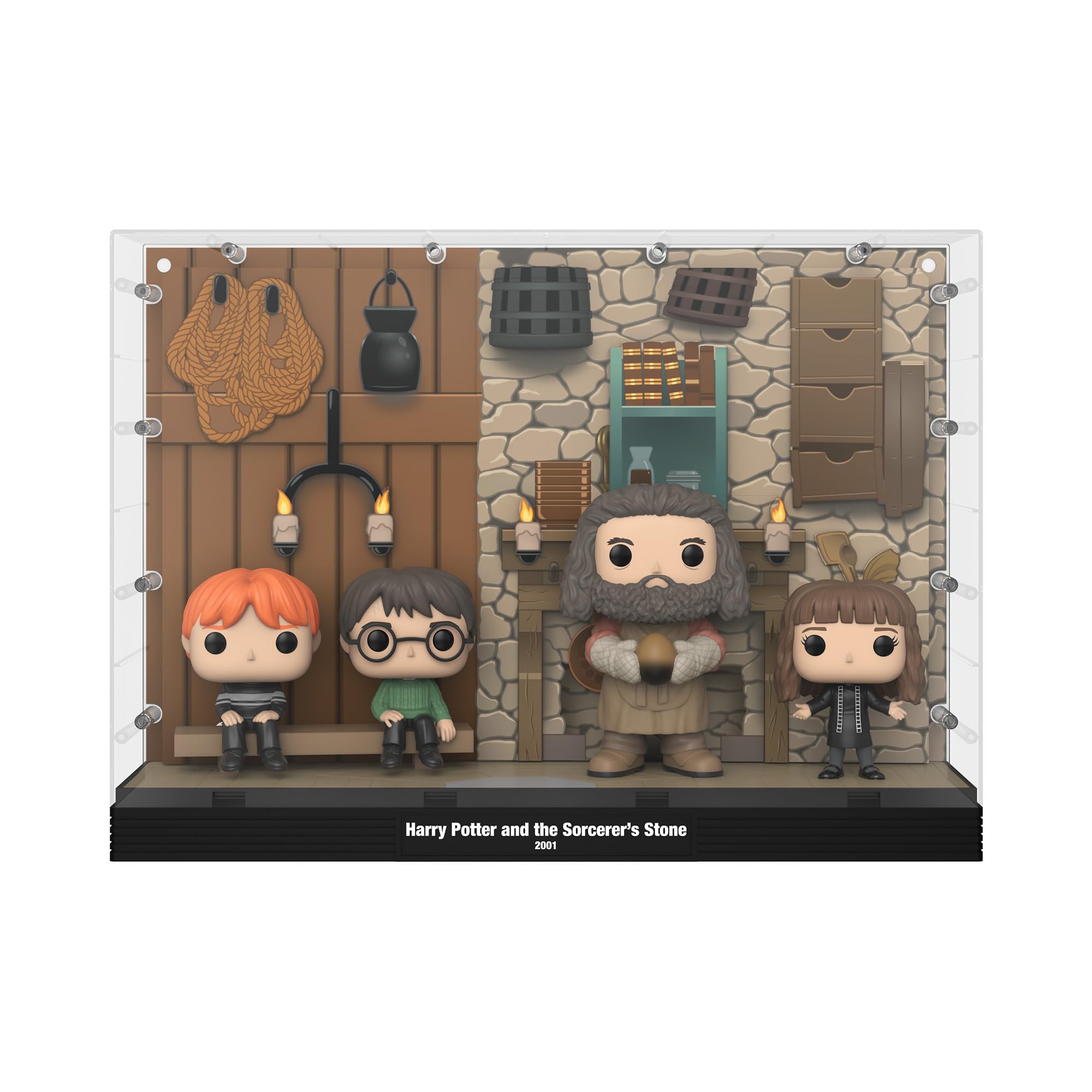 Funko Pop! Moments Deluxe: Harry Potter - Hagrid's Hut, Ron, Harry, Hagrid, Hermione