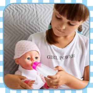 7 Pcs Disappearing Doll Feeding Set Baby Doll Bottles Milk and Juice Bottles with Toy Pacifier Baby Doll Accessories Doll Bottle Toy for Doll Accessories