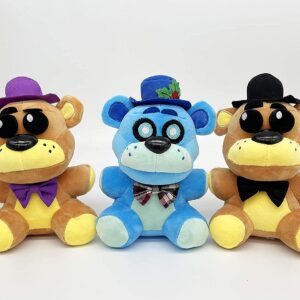 KEOGAU Golden Freddy Black Hat ( in Stock US) - Five Nights Freddy's - Fazbear Collectible Figure - F-N-A-F Nightmare Plush (Golden Bear ) 7''/Toy, Golden Bear Black Hat