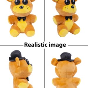 KEOGAU Golden Freddy Black Hat ( in Stock US) - Five Nights Freddy's - Fazbear Collectible Figure - F-N-A-F Nightmare Plush (Golden Bear ) 7''/Toy, Golden Bear Black Hat