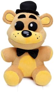 keogau golden freddy black hat ( in stock us) - five nights freddy's - fazbear collectible figure - f-n-a-f nightmare plush (golden bear ) 7''/toy, golden bear black hat