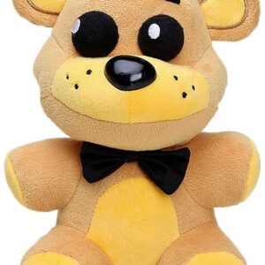 KEOGAU Golden Freddy Black Hat ( in Stock US) - Five Nights Freddy's - Fazbear Collectible Figure - F-N-A-F Nightmare Plush (Golden Bear ) 7''/Toy, Golden Bear Black Hat