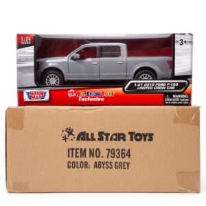 Motormax All Star Toys Exclusive 2019 Ford F-150 Limited Crew Cab Pickup Truck Abyss Gray 1/24 Diecast Model Car 79364 Grey